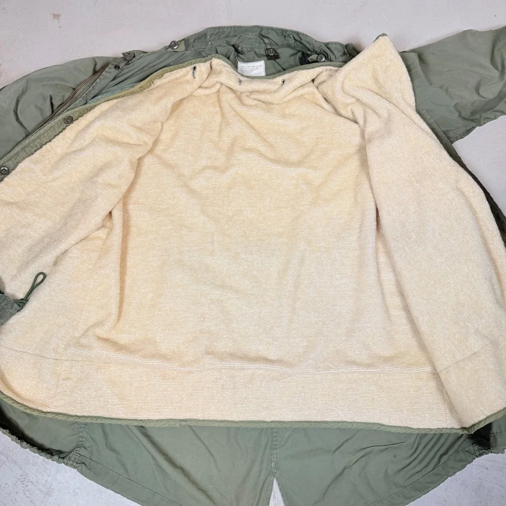 Vintage 1973 US Military M-65 Fishtail Parka Large Olive Drab M65 Jacket w liner